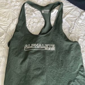 Alphalete forest green tank